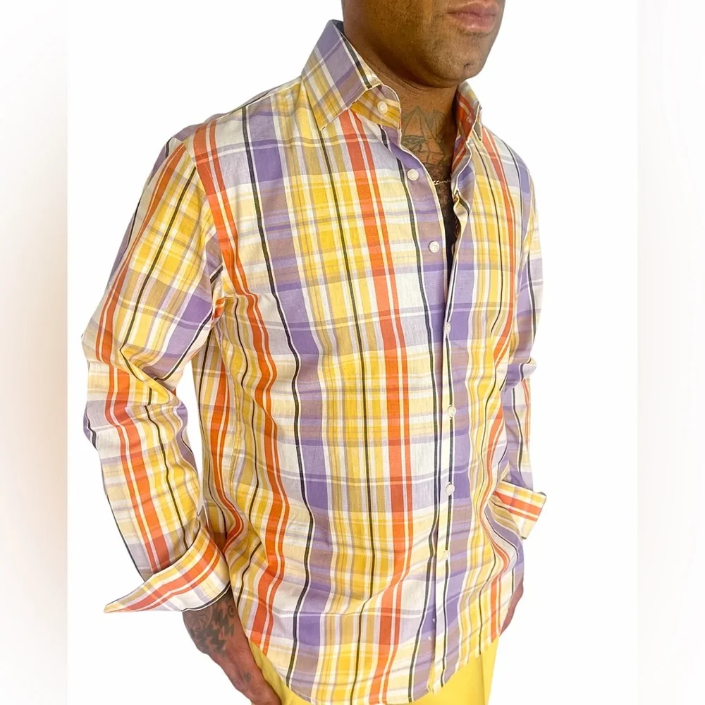 Cigar Couture colorful button down shirt NWT size M - Picture 2 of 5